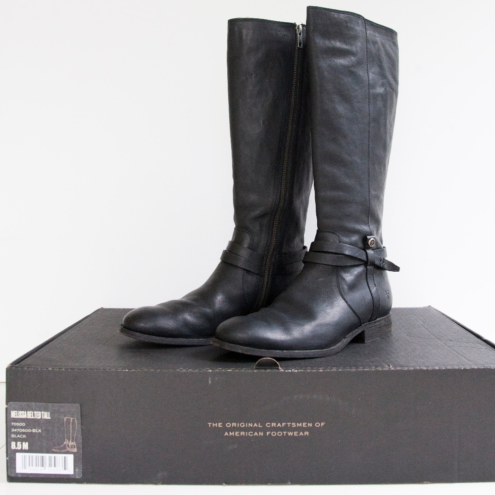 FRYE Women's Melissa Belted Tall Knee High Boot